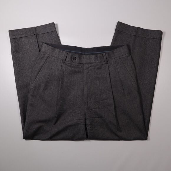 Brooks Brothers Vitale Barberis Canonico Wool Pants Made in Canada Mens 33x27 - Picture 1 of 10